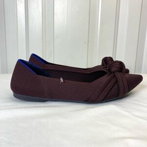 Rothy’s The Knot Point II Dark Chocolate Brown Pointed Toe Flats Size 7.5